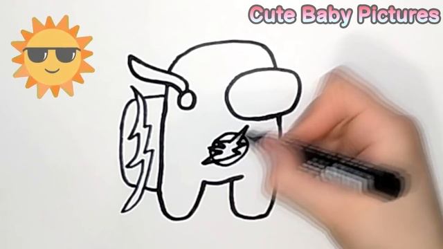 ? How to draw the cute Flash Among Us? Easily and simply! A drawing for kids step by step ? смотреть онлайн