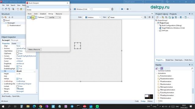 FloatAnimation Delphi.
