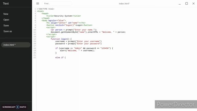 HTML and JavaScript - Security System (tutorial) (easy) смотреть онлайн
