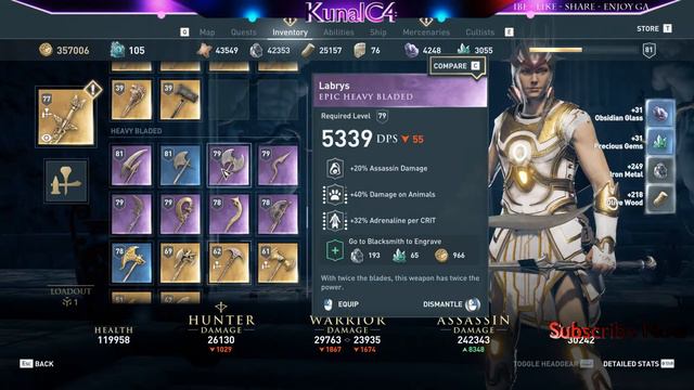 [HD] [EN] Assassin's Creed Odyssey Season Pass Part 28 Hard Mode LVL 81
