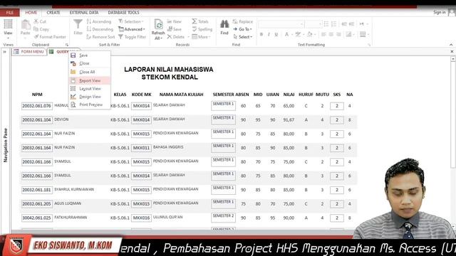 Pembahasan Project KHS Menggunakan Ms. Access , kuliah online Universitas komputer di Kendal смотреть онлайн