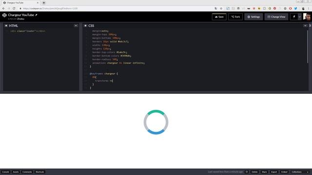 Faire une icone de chargement en CSS смотреть онлайн