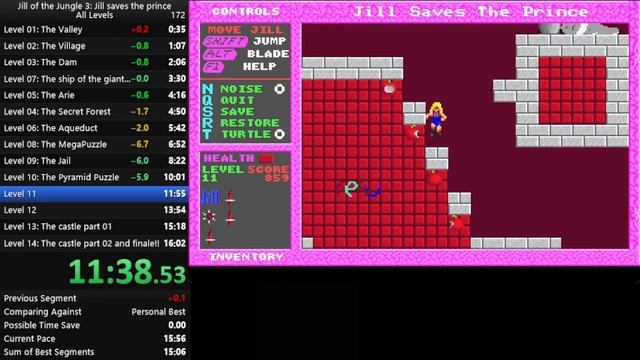 Jill of the Jungle 3 ALL levels New and current World Record 15:55 смотреть онлайн