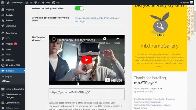 How to Add YouTube Video as Fullscreen Background Video in #WordPress смотреть онлайн