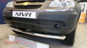Защита радиатора CHEVROLET NIVA I Рестайлинг с 2009г.в. (Хром) - strelka11.ru