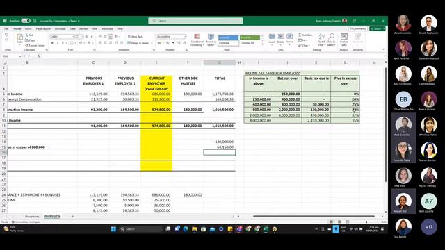 Filling out BIR form 1700 (consolidation of income tax for individuals earning pure compensation) смотреть онлайн