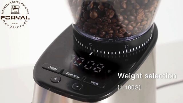 2022 Conical burr coffee grinder with scale смотреть онлайн