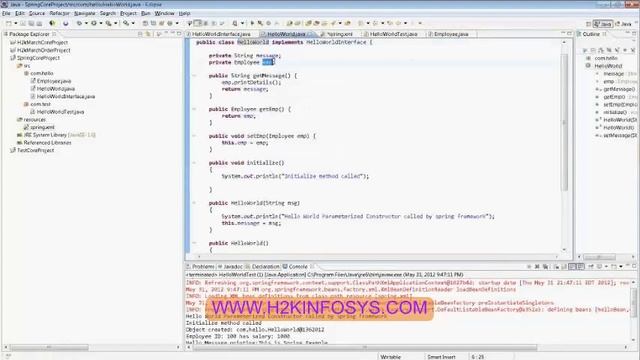 Java Springs | Application Context | Init Method | Java Online Training смотреть онлайн