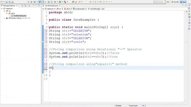 Selenium 12 - Strings and Arrays in Java смотреть онлайн