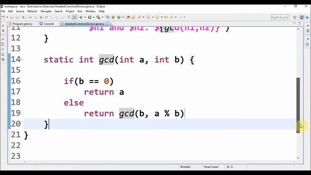 greatest common divisor in groovy смотреть онлайн