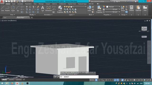 Convert a 2D plan to 3D Solid Plan by Using AutoCAD 2019 смотреть онлайн