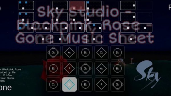 Sky Studio - Blackpink, Rose - Gone music sheet