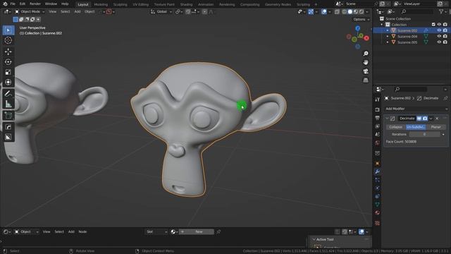 Blender , модификатор Decimate со всеми настройками смотреть онлайн