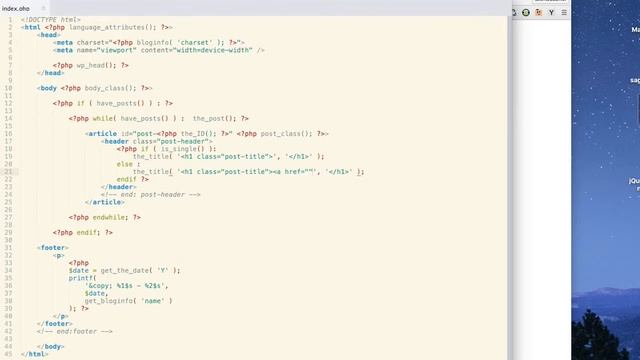 04 Writing Content of the Loop on index.php - WordPress Theme Development from Scratch смотреть онлайн