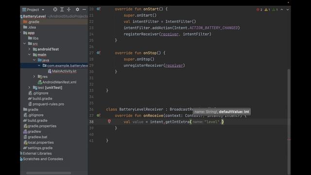 Android - lesson 5. Battery level app смотреть онлайн