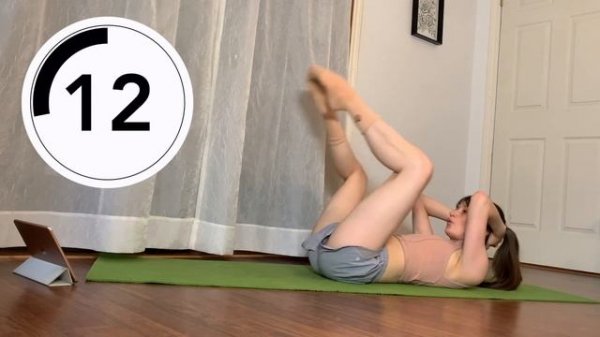 5 MINUTE core workout | ballerina workout, no equipment, beginner friendly workout w tabatas