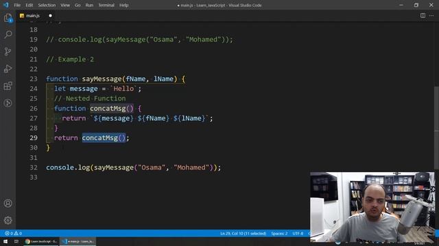 Learn JavaScript In Arabic 2021 - #065 - Return Nested Function смотреть онлайн