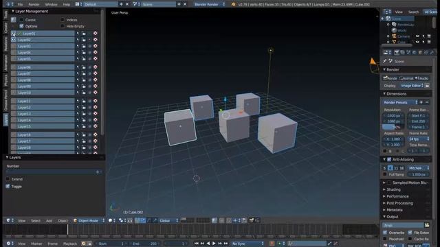 Основы работы со слоями сцены в Blender смотреть онлайн