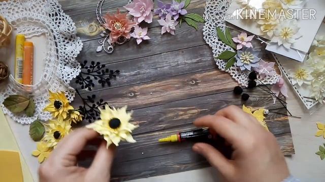 Мини -Подсолнух из фоамирана с ножами от AgiArt . Мастеркласс смотреть онлайн