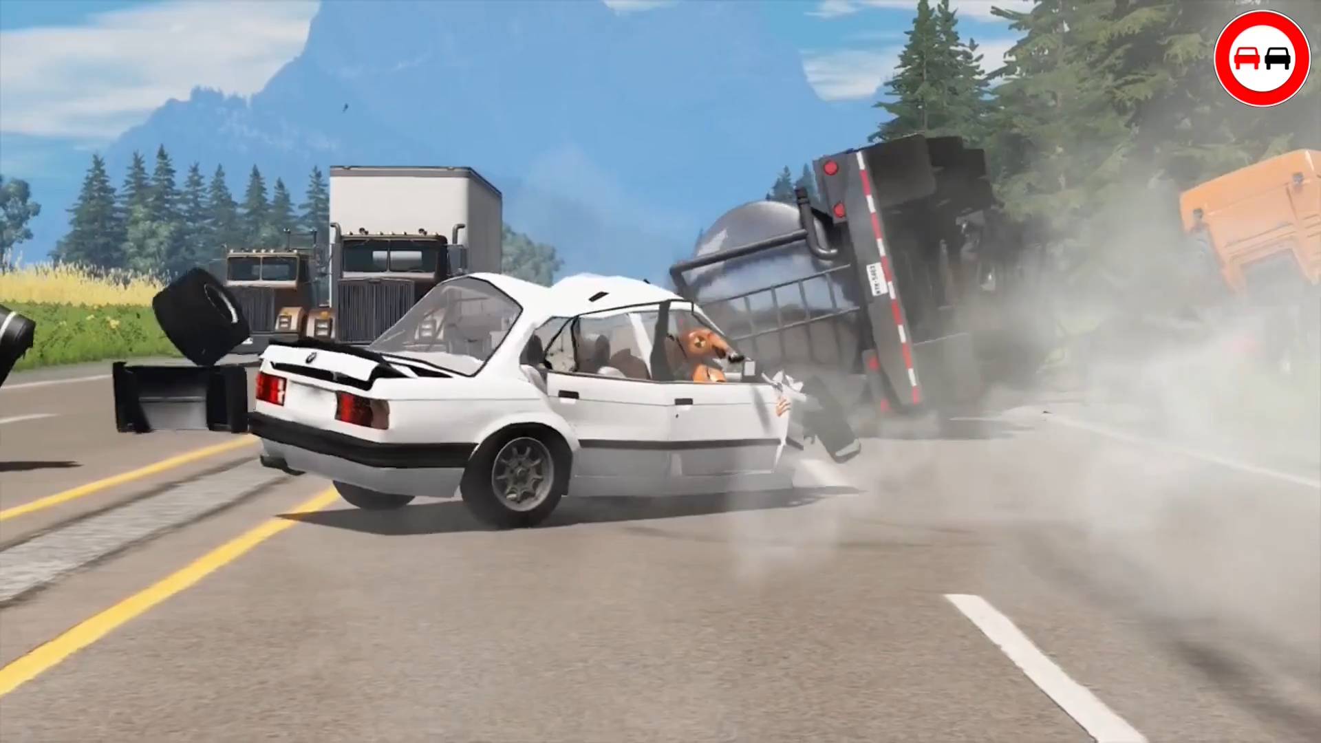 Жесть! Опасные обгоны на дороге. Страшные аварии и ДТП на встречной полосе. смотреть онлайн