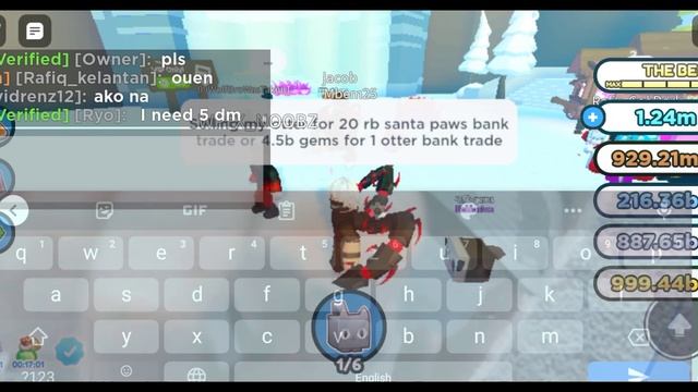 Selling my otter for 4b gems bank trade or 20 rb santa paws for otter my name in roblox is 22zr смотреть онлайн