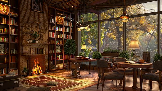 Jazz Music in the Coffee Room☕Jazz Music Helps Concentrate at Work, Flowers & Bright Spring Scenery смотреть онлайн