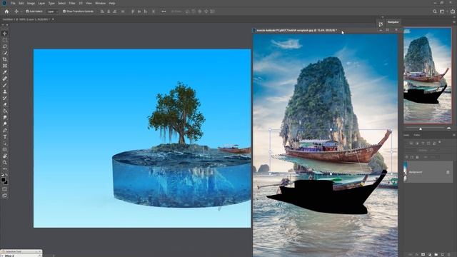 Tree 3d Effect Photoshop Manipulation And Concept Art Tutorial смотреть онлайн