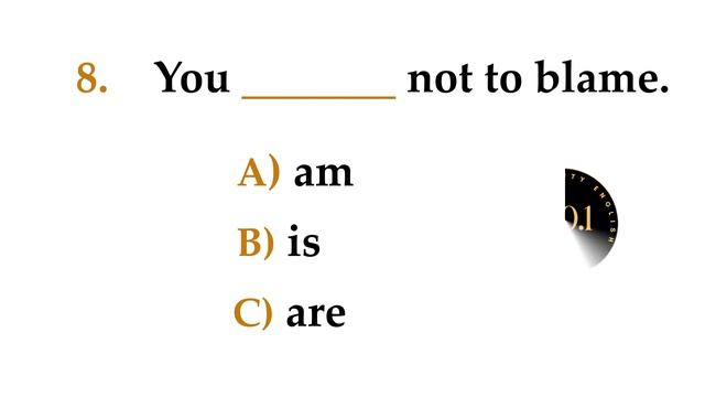 To be Verbs Test | Is, Am, Are | English Grammar Quiz | No.1 Quality English смотреть онлайн