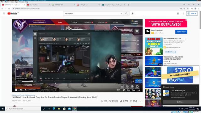Testing Fornite "Free VBUCKS" scams + Steam Unlocker is MALWARE! смотреть онлайн