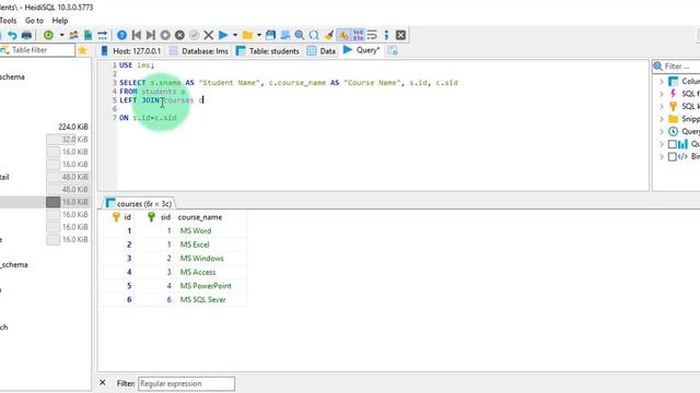 45 SQL Left Outer Join смотреть онлайн