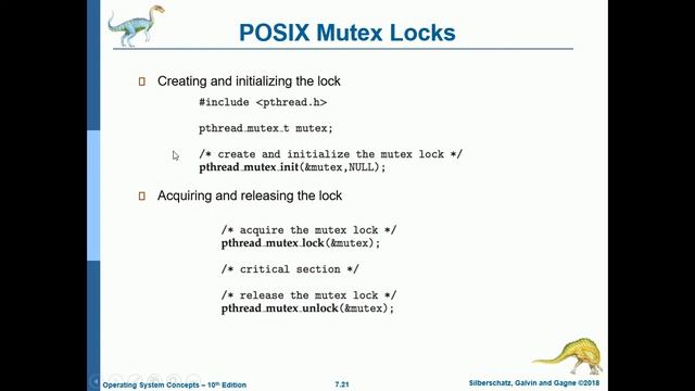 [OPERATING SYSTEMS] 7 - Synchronization Examples смотреть онлайн