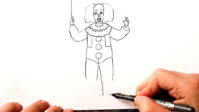 Как нарисовать клоуна оно ✏ Pennywise смотреть онлайн