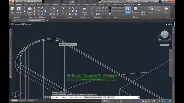 3D SOFA DESIGN IN AUTOCAD 3D PART 01 смотреть онлайн