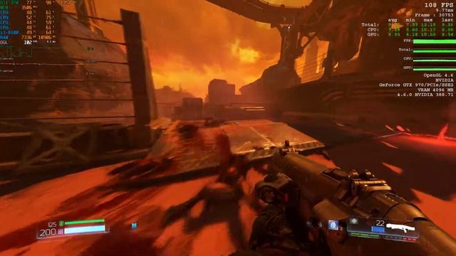 i3-8100 GTX 970 Doom 1 mission OpenGL Ultra settings смотреть онлайн