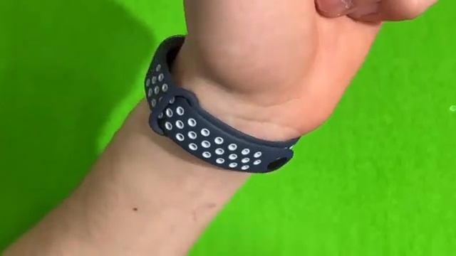 Силиконовый ремешок для фитнес браслета Sport Xiaomi Mi Band, синий с белым смотреть онлайн
