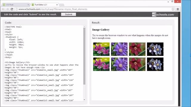 W3Schools CSS Float Tutorial смотреть онлайн