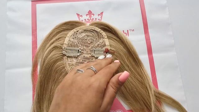 Накладка чёлка с макушкой цвет 26 тёплый песочный блондин из натуральных волос смотреть онлайн