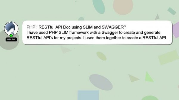 PHP : RESTful API Doc using SLIM and SWAGGER?