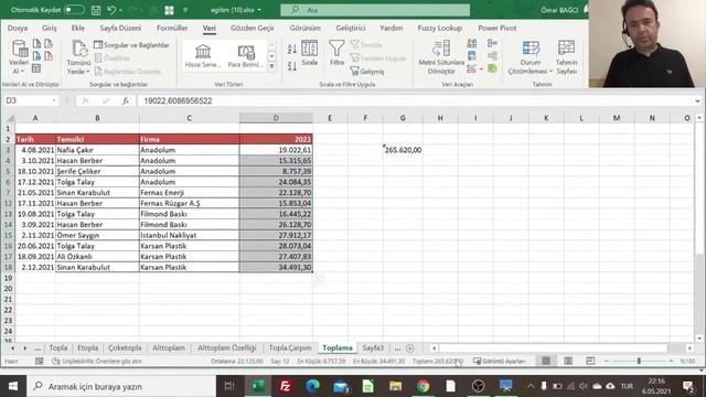 Excel Toplama Formülleri 7/9 - TOPLAMA FORMÜLÜ - 765.video | Ömer BAĞCI смотреть онлайн