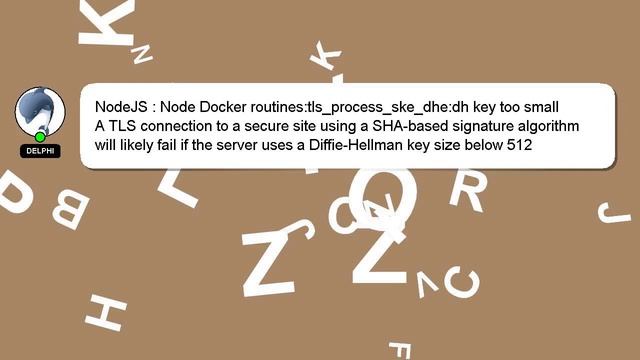NodeJS : Node Docker routines:tls_process_ske_dhe:dh key too small смотреть онлайн