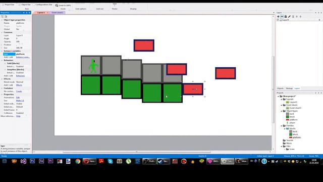 Construct 2 - Использование Семей(Families) смотреть онлайн