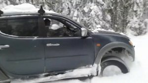 Л 200 ПО СНЕГУ# L200 IN THE SNOW!!!