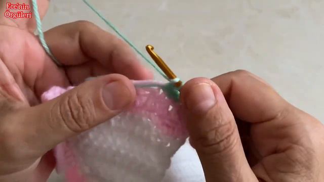 Tığ Işi Bonbon Şekeri Model Bebek Hırka / Bebek Ceketi /6-12 Ay