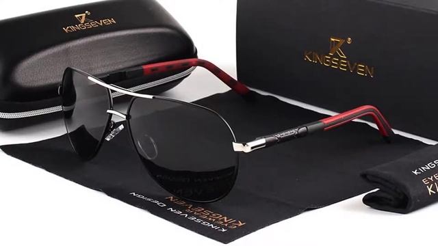 Мужские и женские винтажные очки. Поляризованные солнцезащитные очки KINGSEVEN... смотреть онлайн