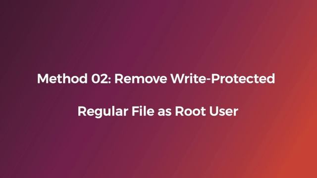 How to Remove Write Protected Regular File Using the "rm" Command [3 Ways] | LinuxSimply смотреть онлайн