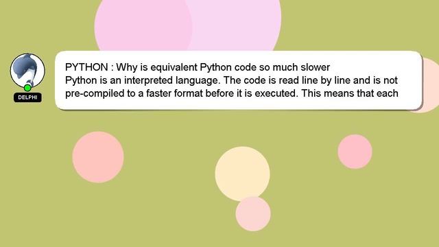 PYTHON : Why is equivalent Python code so much slower смотреть онлайн