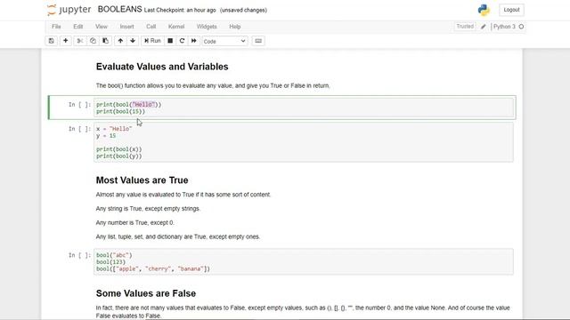 Boolean Data Type in Python смотреть онлайн