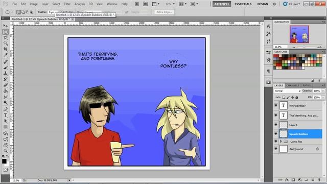60 Second Speech Bubbles in Photoshop смотреть онлайн