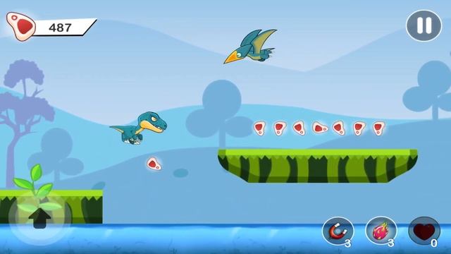 Dino Run Fun - walkthrough all level смотреть онлайн