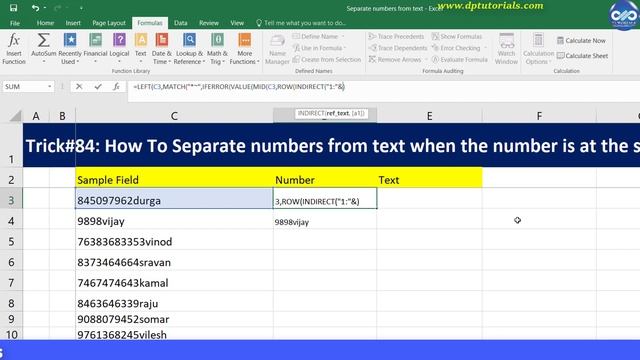 How To Separate Numbers From Text In Excel || When The Number is at the start of text смотреть онлайн